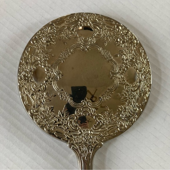 Silver Plated Antique Mirror - Picture 3 of 4